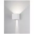 Aplica de perete exterioara NovaLuce Como metal, alb, LED, 3000K, 2x3W, 510lm, IP54 - NL-747406