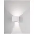Aplica de perete exterioara NovaLuce Como metal, alb, LED, 3000K, 2x3W, 510lm, IP54 - NL-747406