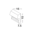 Aplica de perete exterioara NovaLuce Krypton metal, gri, LED, 3000K, 6W, 480lm, IP54 - NL-752250