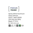 Plafoniera exterioara NovaLuce Focus metal, sticla, alb, GX53, IP54 - NL-752462
