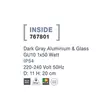 Decor exterior NovaLuce Inside metal, sticla, gri, GU10, IP54 - NL-767801