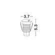 Lampa exterioara incastrabila NovaLuce Bang metal, alb, LED, 3000K, 1W, 60lm, IP67 - NL-8039001