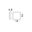 Aplica de perete exterioara NovaLuce Pier metal, gri, LED, 3000K, 12W, 660lm, IP54 - NL-810066