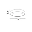 Plafoniera NovaLuce ALBI metal, acril, alb, LED, 32W, 3000K, 1760Lm - 8105605-D