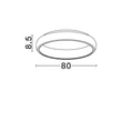 Plafoniera NovaLuce ALBI metal, acril, alb, LED, 84W, 3000K, 5835Lm - 8105607-D