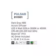 Aplica de perete exterioara NovaLuce Pulsar plastic, gri, LED, 3000-4000K, 4W, 320lm, IP54 - NL-811501