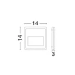 Aplica de perete exterioara NovaLuce Pulsar plastic, gri, LED, 3000-4000K, 4W, 320lm, IP54 - NL-812302