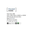 Aplica de perete exterioara NovaLuce Pulsar plastic, gri, LED, 3000-4000K, 4W, 320lm, IP54 - NL-812302