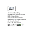 Aplica de perete exterioara NovaLuce Lock metal, plastic, gri, transparent alb, 3000-4000K, 12W, 960lm, IP54 - NL-813101