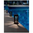 Lampadar exterior NovaLuce Devora metal, sticla, gri, transparent, LED, 3000K, 8W, 195lm, IP54 - NL-826423