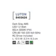 Aplica de perete exterioara NovaLuce Luton plastic, gri, LED, 3000K, 1.2W, 90lm, IP65 - NL-8403626