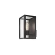 Aplica de perete exterioara NovaLuce Zest metal, sticla, negru, transparent, E27, IP54 - NL-870026