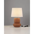 Veioza NovaLuce IZUMI ceramic, textil, maro, alb, E27 - NL-9001060