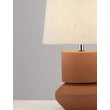 Veioza NovaLuce IZUMI ceramic, textil, maro, alb, E27 - NL-9001060
