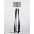 Lampadar NovaLuce ARTIS lemn, panza, negru, gri, E27 - 9001082