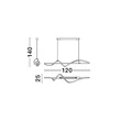 Pendul NovaLuce GEMMA metal, acril, negru, LED, 26W, 3000K, 1793 Lm - NL-9001094