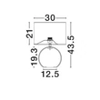 Veioza NovaLuce ORA metal, textil, alb, E27 - NL-9001138