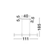 Pendul NovaLuce POETIC metal, plastic, negru, alb, LED, 17W, 3000K, 1364Lm - 9002092