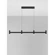 Pendul NovaLuce POETIC metal, plastic, negru, alb, LED, 17W, 3000K, 1364Lm - 9002092