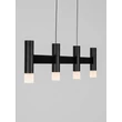 Pendul NovaLuce POETIC metal, plastic, negru, alb, LED, 17W, 2700K, 1364Lm - 9002094