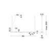 Pendul NovaLuce NOBLE metal, sticla, negru, alb, auriu, G9 - NL-9002105