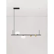 Pendul NovaLuce NOBLE metal, sticla, negru, alb, auriu, G9 - NL-9002105