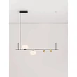 Pendul NovaLuce NOBLE metal, sticla, negru, alb, auriu, G9 - NL-9002105