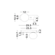 Aplica de perete NovaLuce NOBLE metal, sticla, negru, auriu, alb, LED+G9, 3W, 3000K, 182 Lm - NL-9002106