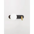 Aplica de perete NovaLuce NOBLE metal, sticla, negru, auriu, alb, LED+G9, 3W, 3000K, 182 Lm - NL-9002106