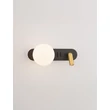 Aplica de perete NovaLuce NOBLE metal, sticla, negru, auriu, alb, LED+G9, 3W, 3000K, 182 Lm - NL-9002106