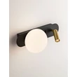 Aplica de perete NovaLuce NOBLE metal, sticla, negru, auriu, alb, LED+G9, 3W, 3000K, 182 Lm - NL-9002106