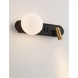 Aplica de perete NovaLuce NOBLE metal, sticla, negru, auriu, alb, LED+G9, 3W, 3000K, 182 Lm - NL-9002106