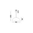 Pendul NovaLuce STARLA metal, plastic, alb, E27 - NL-9002667