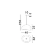 Pendul NovaLuce AERE metal, natur, gri, E27 - 9002671