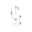 Pendul NovaLuce AERE metal, natur, maro, E27 - 9002676