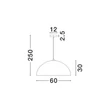 Pendul NovaLuce STARLA metal, natur, gri, E27 - 9002683