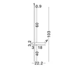 Aplica de perete NovaLuce DANESSA metal, acril, auriu, LED, 10W, 2700-3000K, 656 Lm - NL-9003017