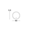 Oglinda NovaLuce URAL metal, sticla, negru, LED, 20W, 682lm, 4000K, IP44 - NL-9006016