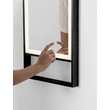 Oglinda NovaLuce DOUL metal, sticla, negru, LED, 37W, 385lm, 4000K, IP44 - NL-9006023