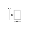 Oglinda NovaLuce URAL metal, sticla, negru, LED, 29W, 734lm, 3000K, IP44 - NL-9006037