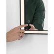 Oglinda NovaLuce AMBOR metal, sticla, negru, LED, 37W, 1423lm, 3000K, IP44 - NL-9006040