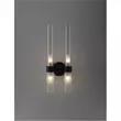 Aplica de perete NovaLuce CENTURY metal, sticla, negru, transparent, G9 - NL-9006055