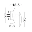 Aplica de perete NovaLuce SOLEI metal, negru, auriu, LED, 3000K, 6W, 420lm - 9006080