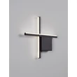 Aplica de perete NovaLuce CROSS metal, negru, LED, 2700K, 10W, 660lm - 9006082