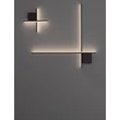 Aplica de perete NovaLuce CROSS metal, negru, LED, 2700K, 10W, 660lm - 9006082