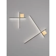 Aplica de perete NovaLuce CROSS metal, negru, auriu, LED, 3000K, 15W, 880lm - 9006085