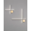 Aplica de perete NovaLuce CROSS metal, negru, auriu, LED, 3000K, 15W, 880lm - 9006085