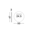 Oglinda NovaLuce ALDA metal, sticla, argintiu, LED, 27W, 3000K, 651Lm, IP44 - 9006111