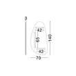 Oglinda NovaLuce LORIN  metal, sticla, LED, 52W, 3000K, 966Lm, IP44 - 9006115