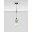 Pendul NovaLuce ONETA metal, sticla, negru, multicolor, LED, 8W, 520lm, 3000K - NL-9009155
